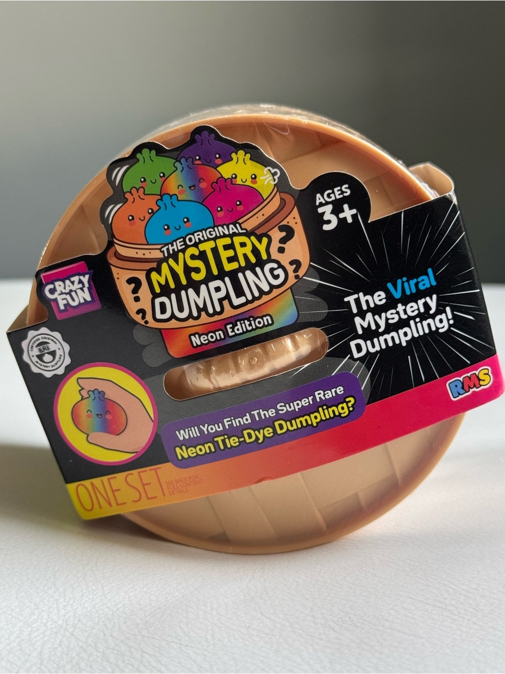 Neon Tie Dye Original Crazy Fun Mystery Dumpling Bun RMS Authentic NEW TEXTURE!